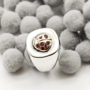 Anello Portabene Mignolo Coccinella Anello Portabene Mignolo Coccinella