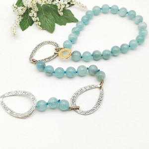 Collana Circle Acquamarina milk Collana Circle Acquamarina milk