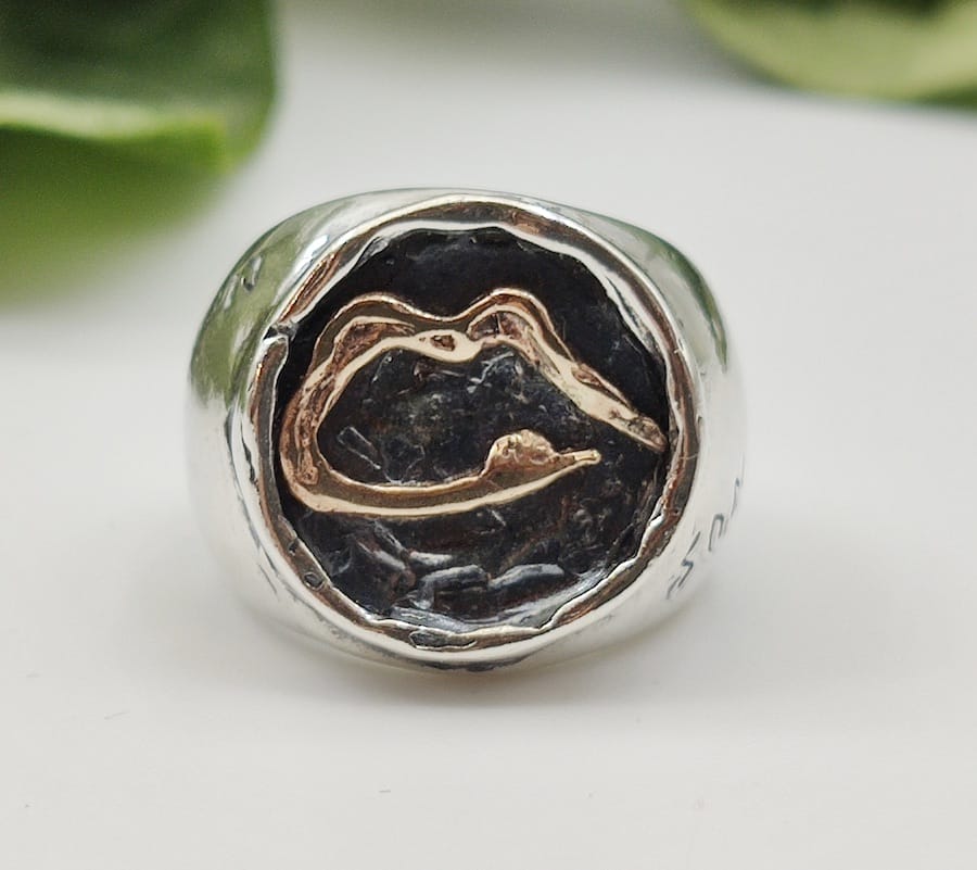 Anello con Vesuvio in oro 9k