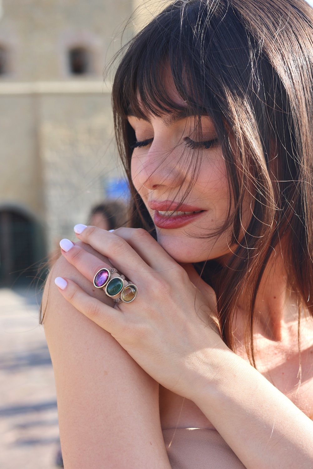 Anello Bubbles Cab Topazio Citrino