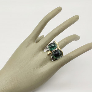 Anello Gufo tormaline Anello Gufo tormaline