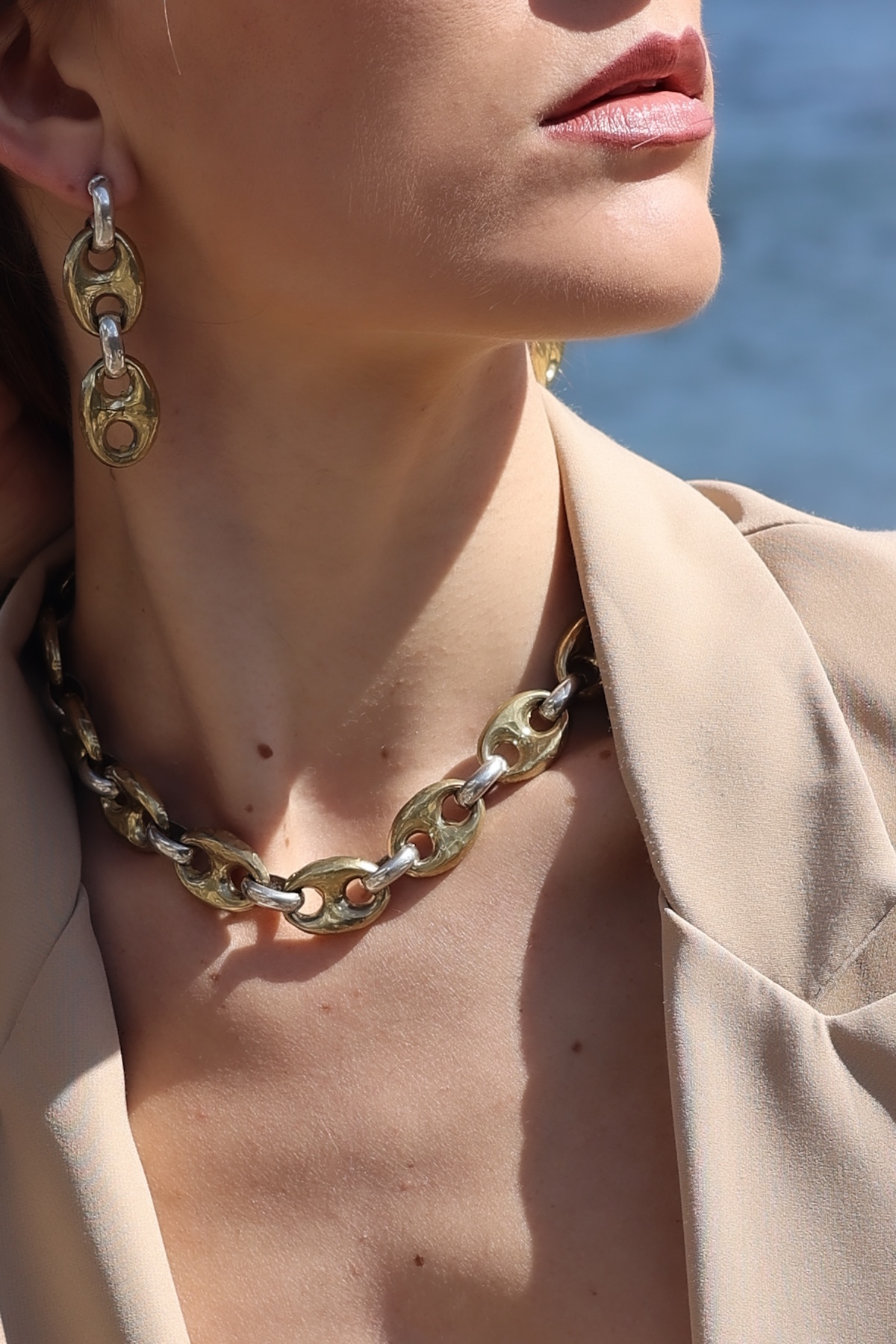 Collana maglia marina