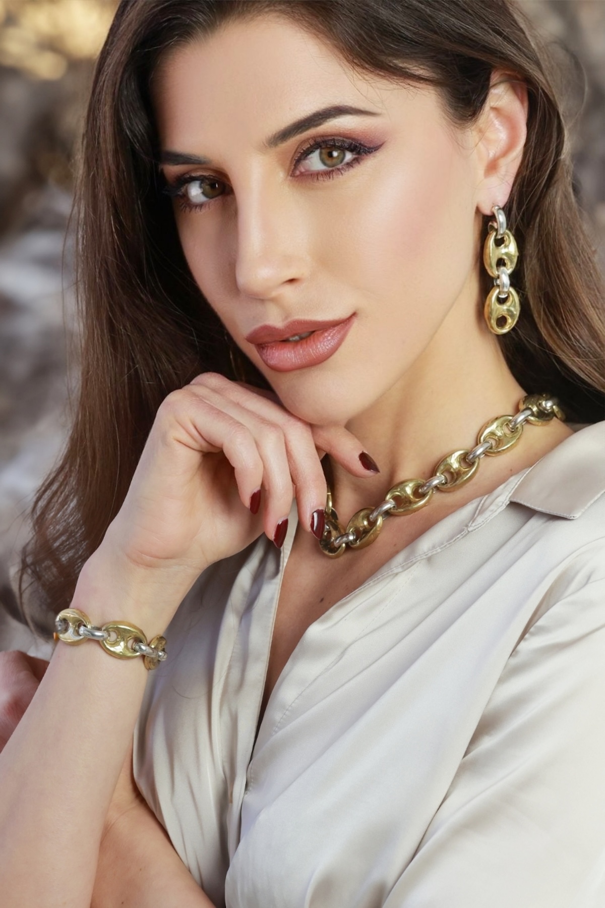 Orecchini Maglia Marina